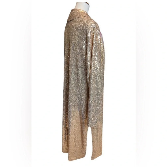 Lane Bryant Gold Sequin Duster - Picture 5 of 12